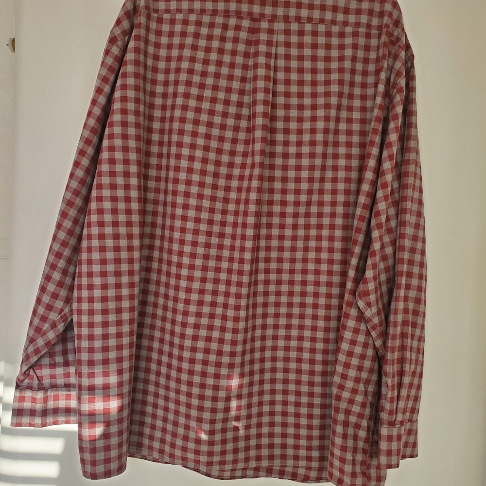ROWN Big&Tall Size 4XB 100% Cotton checkered L/Sl button up shirt - Picture 7 of 9
